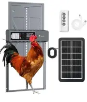 Automatic Chicken/duck Coop Door with Remote Control; USB C/solar Compatible