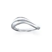Bevilles Plain Wave Ring in Sterling Silver