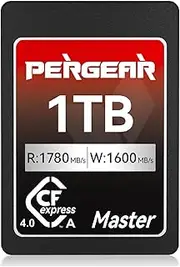Pergear 1TB CFexpress 4.0 Type A Memory Card, Up to 1780MB/s Read Speed & 1600MB/s Write Speed,for Raw,8K 30P Recording, Compatible for Sony Camera,ILME-FX3,ILME-FX6,ILME-FX30