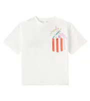 [Stella McCartney Kids] Stella McCartney Kids Printed cotton T-shirt Y 4 white