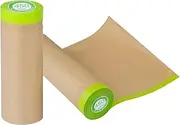 Pre-Taped Masking Paper for Painting - 45CM*15M Tape and Drape Painters Paper, Paint Adhesive Protective Paper Roll for Covering Skirting, Frames, Cars and Auto Body (4)