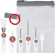 [Singer] Sewing Machine Maintenance Kit - Tool Set with Needle Inserter, Angled Lint Brush, Set of 3 Screwdrivers, Needle Threader - Universal Compatibility & Storage Pouch Included, 7pc