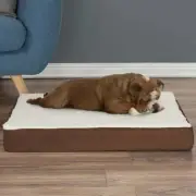 Orthopedic Sherpa Top Pet Dog Bed Memory Foam Removable Cover XL 30" x 20" NEW