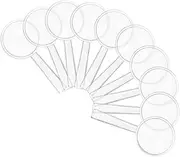 MOLUCKFU 10pcs Magnifying Lens Educational Science for Exploration and Reading Transparent Handheld Magnifier for Seniors for Natural Discovery
