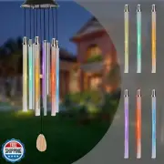 Bursvik Solar Wind Chimes for Outside, 6 LED Tube with 4 Aluminum Tube Automa