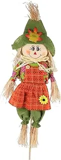INOOMP Scarecrow Adornment Outdoor Straw Scarecrow Toy Thanksgiving Garden Ornament Random Color