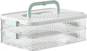 AIMALL Multi-Layer Dumpling Storage Box, Food-Grade PP Fresh-Keeping Container, Refrigerator & Freezer Safe, Anti-Stick Bottom, Sealed Locking Lid, 11.6” x 8.26” x 3.93”