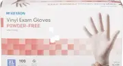 McKesson 14-120 Vinyl Exam Gloves - XL, Box of 100