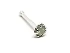 Nose Stud Green Opal Claw Set Sterling Silver 22g (0.6mm) Gemstone Ball Stay