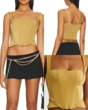 Free People We are HAH Revolve NWT Knock Out Top Corset Shroom Size XS