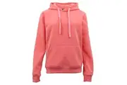 Women's Fleece Classic Pullover Hoodie Hooded Jumper Sweater Sweatshirt Jacket - Coral Pink (Size:S)