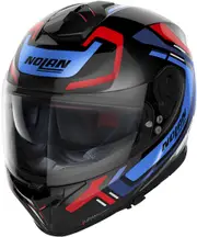 Nolan N80-8 Ally N-Com Helmet, black-red-blue, Size 2XS 53 54 for Men Black Red Blue