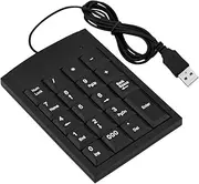 Numeric Keypad, 19-Keys Portable UltraMini USB Numeric Keypad, Small Number Keyboard for Laptop Desktop Computers, Black