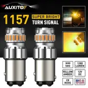 2X 1157 BAY15D LED Turn Signal Light Bulbs Car DRL Amber Yellow 7528 AUXITO Lamp (for: Honda)