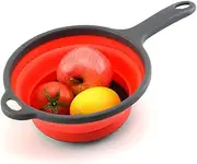 JOINPAYA 2pcs Colander Sieve: Silicone Kitchen Utensils Over Kitchen Colanders Vegetable Basket Fruit Filter Baskets with Handle Food Sink