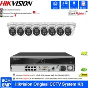 Hikvision 4K CCTV Security System 8CH POE 8MP Mic Outdoor Camera Darkfighter lot