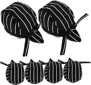 [DEARMAMY] 6pcs Unisex Hat Elegant Pirate Head Wraps for Cooking Comfortable Kitchen Caps for Chefs and Waitstaff Restaurants