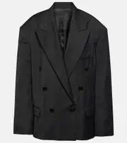 [Isabel Marant] Isabel Marant Klero checked virgin wool blazer AU 14 grey