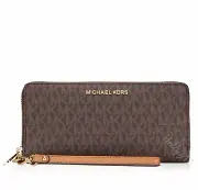 Michael Kors Purse Wallet Jet Set Travel Continental Braun