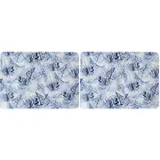 8pc LVD Placemat Home/Kitchenware Tabletop Trivet 30cm Blue Leaf Tropics