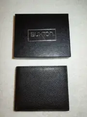 Buxton Black Soft Milled Cowhide Billfold Wallet w/ Credit Card / Photo Holder