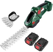 2 in 1 Cordless Hedge Grass Trimmer Garden Pruner Cutter Mower with 2 Battery & Charger