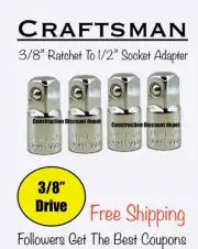 Lot of 4 Craftsman Extension ADAPTER Bar 3/8" Dr x 1/2" CMMT99293