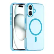 For iPhone 16 Plus Case, Compatible with MagSafe Frosted Cover, Blue