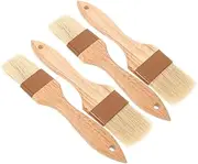 4Pcs Pastry Basting Brushes Ergonomic Oil Brush with Boar Bristles for BBQ Baking and Cooking Lightweight and Portable Kitchen Tools for Sauces and Marinades