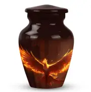 Phoenix Wings in Yellow Fire 3 Ashes Keepsake Small Human Ashes Urns