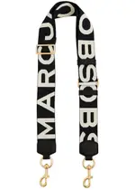 Marc Jacobs Logo-jacquard Canvas bag Strap - Black And White ONE SIZE