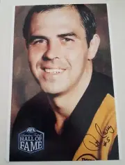 PETER CAREY AFL HALL OF FAME SIGNED IN PERSON 8 X 12 INCH PHOTO "BUY GENUINE"
