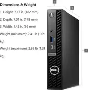 Dell OptiPlex 7020 MFF Mini PC 7000 MFF i5-12500T 64GB 2tb Pcie SSD