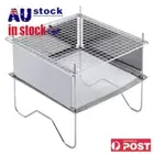 9.5Inch Burning Firewood Stove Mini Barbecue Fire-Pit for Outdoor Cooking Picnic