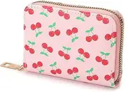[Generic] Credit Card Holder for Women, Card Holder Wallet - Slim Leather Zipper Card Case - Ladies Keychain Wallets, Classic, Minimalist, Modern (Style 1, 8 * 11 * 2.5CM)