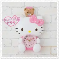 在飛比找買動漫優惠-小花花日本精品♥ Hello Kitty 造型壁掛鐘 搖擺掛