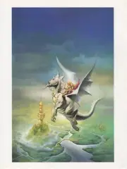 1990 full Color Plate "SKY RIDERS" by Ken Kelly Fantastic GGA Print