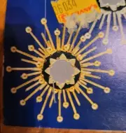 York Crafts Mirrored Snowflake Sequin Beaded Christmas Ornament Kit Gold 3.5"