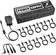 Donner DP-2 Effects Pedal Power Supply 11 Port 9/12/18V 500 mA With Accessories
