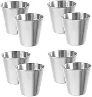 Zerodeko 8pcs Stainless Steel Sauce Cups Stylish Dipping Bowls for Soy Sauce Condiments and Dressings Seasoning Ramekins for Home Bar Use
