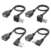 90 Degree Angled USB 2.0 Extension Cable Right/Left/Up/Down Angles Space Saving