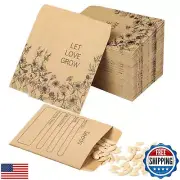 150 Pieces Seed Envelopes 3.15 × 2.36 IN Seeds Packets Storage Organizer Self
