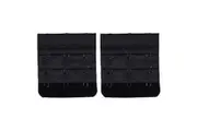 2x Triumph 3 Hook Bra Extender Extension Band Fastener Clip On Strap Black