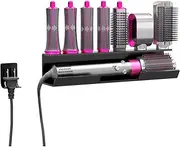 Wall Mount Holder for Dyson Airwrap Styler Hair Curling Iron Wand Barrels and Brushes Storage Stand Rack with Cord Organizer Acrylic