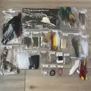 Fly Tying Materials: Feathers Collection and Ornithology with Vintage Guide Book
