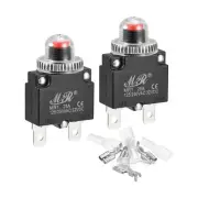Circuit Overload Protector Kit 25A Push Button with Waterproof Caps 2 Set