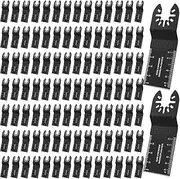100 Pcs 35mm Multi Tool Blades Wood Oscillating Saw Blades Multitool Accessories Kit Universal Cutter Quick Release Compatible with Fein Multimaster Makita DeWalt Bosch Dremel