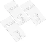 HEALEEP 3pcs Transparent Hinge Lock Clear Acrylic Door Latch Locking Hasp for Cabinets Padlock Clasp Hasp Door Hardware Door Latch Plate Padlock Hasp