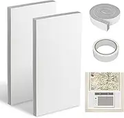 Flamorrow Window Air Conditioner Side Foam Panels, Indoor Window Air Conditioner Surround Insulation Panels Kit with Top Seal Strip for Window AC Unit