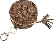MOLUCKFU Keychains Car Key Case Keyring Clip Jewelry Travel Bag Zipper Pull Charms for Purses Keychain Ring